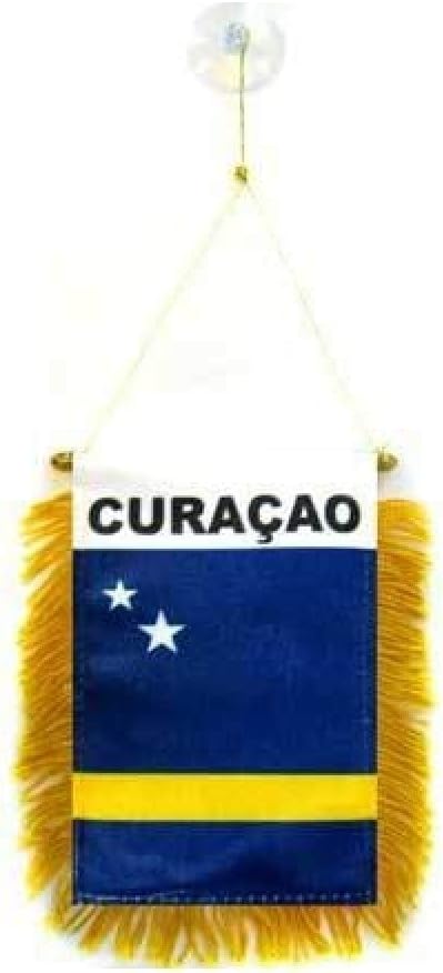 AZ FLAG Nicaragua Pennant 4x6 in 100D Polyester Suction Cup | Outdoor use Nicaraguan 15x10 cm triangular pennant stitched edges and reinforced finish