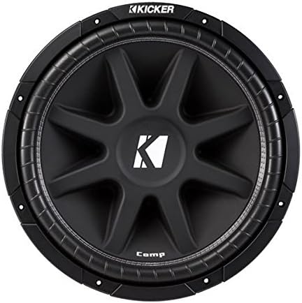 American Sound Connection Bundle with Kicker 15" Subwoofer Comp C15 2 Ohm and Dual Sub Box Universal Vented Port Enclosure