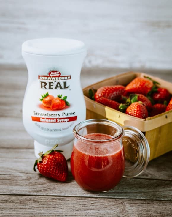 Reàl Infused Exotics Fruit Syrup Variety, 16.9 fl oz, 6 Pack | Strawberry, Raspberry, Peach, Blueberry, Black Cherry