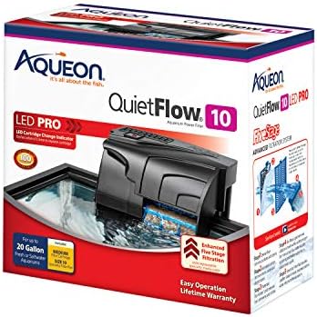 Aqueon QuietFlow 30 LED PRO Aquarium Fish Tank Power Filter For Up To 45 Gallon Aquariums