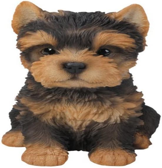 Hi-Line Gift Ltd Sitting Yorkshire Terrier Puppy, Brown/Black, 6.5"