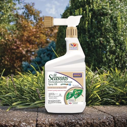 Bonide All Seasons Horticultural & Dormant Spray Oil, 32 oz Ready-to-Spray, Disease Prevention and Insect Killer for Organic Gardening