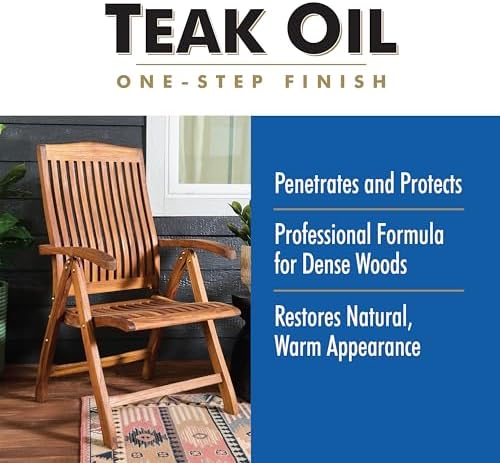 Watco Teak Oil Wood Finish, Quart, Clear