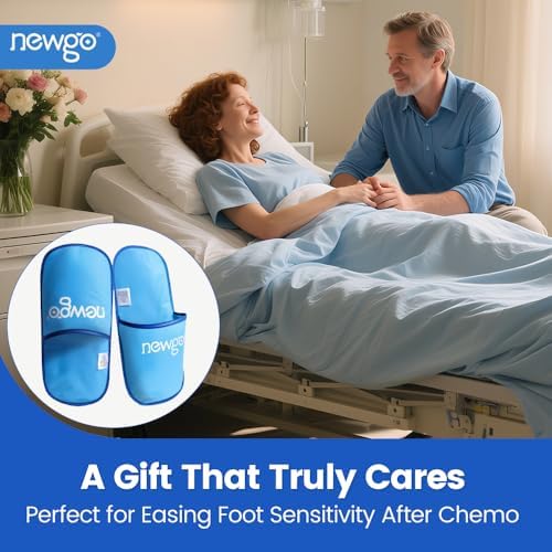 NEWGO Foot Ice Pack Slippers for Plantar Fasciitis, FSA Eligible, 2 Pack
