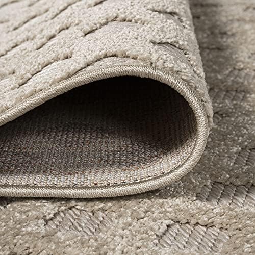 JONATHAN Y Mini-Diamond Trellis Indoor Outdoor Area Rug 3X5 White/Black, Rabat High-Low Pile for Backyard, Patio, Porch, Easy-Cleaning, High Traffic