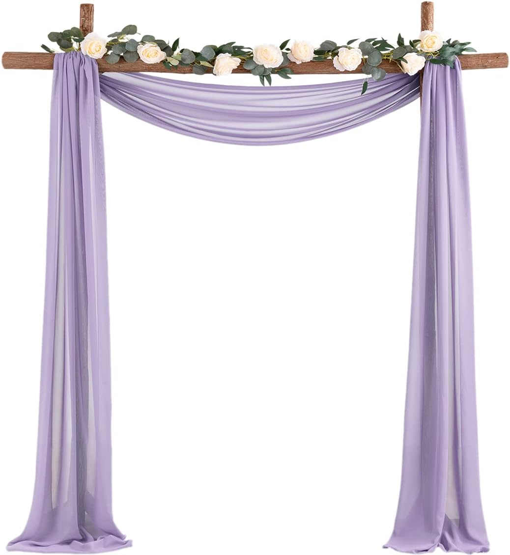 Wedding Arch Draping Fabric Sheer Chiffon Curtain Drape Wedding Party Decor