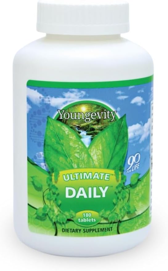 Youngevity Ultimate Daily Multivitamin with CoQ10 and Minerals, 180 Tablets | 20+ vitamins and minerals, CoQ10, vitamins A, C, D and E, zinc, folate, selenium, calcium, enhanced absorption, 180 tablets