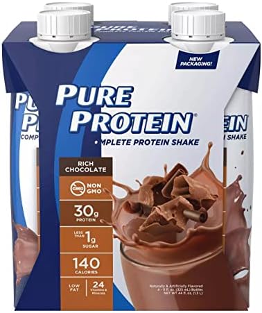 Pure Protein Chocolate Protein Shake | 30g Complete Protein | Ready to Drink and Keto-Friendly | Vitamins A, C, D