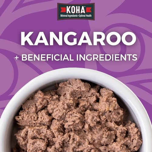 KOHA Limited Ingredient Diet Kangaroo Pate for Cats, 5.5 oz Pack of 24 | Single meat protein, sensitive stomach formula, no fillers, wet cat food, made in USA