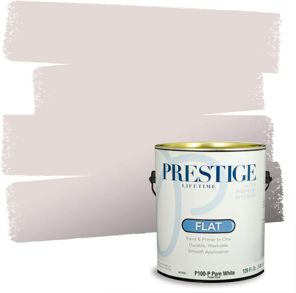 PRESTIGE Paints Exterior Paint and Primer In One, 1-Gallon, Satin, Comparable Match of Sherwin Williams* Socialite*