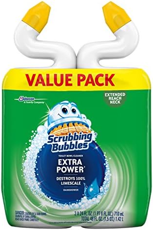 Scrubbing Bubbles Extra Power Toilet Bowl Cleaner, Rainshower, 1 Squeeze Bottle, 24 oz, (Pack of 2)