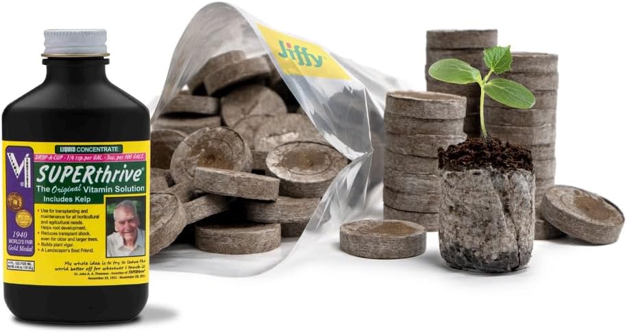 100 Count- Jiffy 36 MM Peat Soil Pellets Seeds Starting Plugs: Indoor Seed Starter- Start Planting Indoors for Transplanting to Garden or Planter Pot | Starter- Start Planting Indoors for Transplanting to Garden or Planter Pot