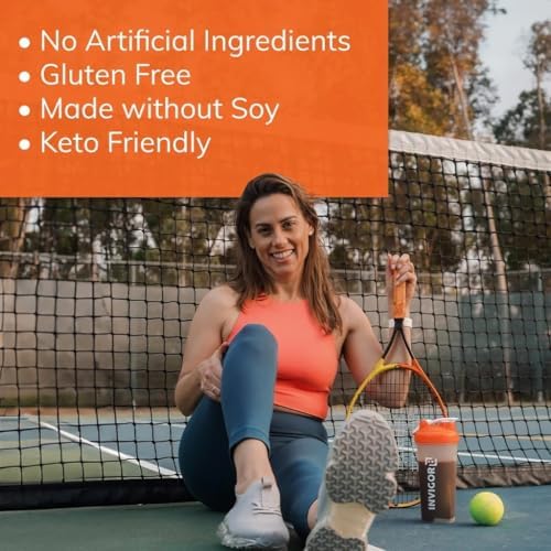 Superfood Grass Fed Whey Protein Isolate Shake Chocolate Brownie Gluten-Free and Non GMO Meal Replacement with Probiotics and Omega 3 (645g)