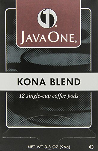 Java One Kona Blend, Light Roast Coffee, 12-Count Pods , 3.3 Oz (Pack of 6)