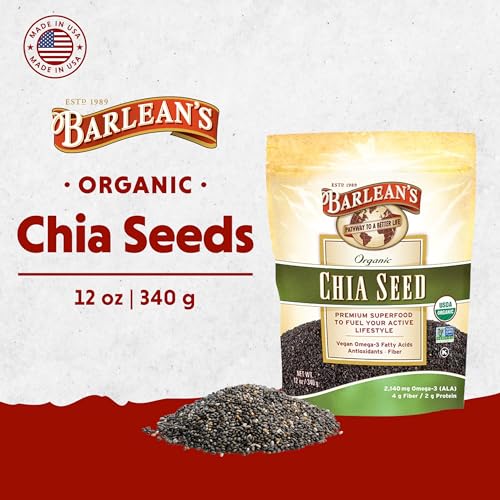 Barlean's Forti-Flax Organic Ground Flaxseed, Omega-3 Fiber, 16oz, 2-Pack | Ground whole raw flax seeds, Lignans, ALA omega-3, Fiber, Non-GMO, Vegan, For smoothies, baking, oatmeal & yogurt