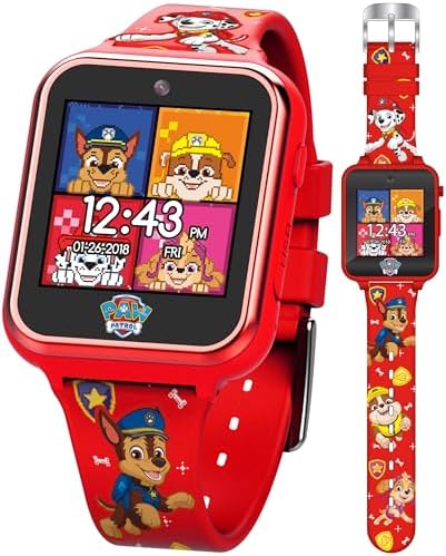 Accutime Paw Patrol Smart Watch with Camera for Kids and Toddlers - Interactive Smartwatch for Boys & Girls Featuring Games, Voice Recorder