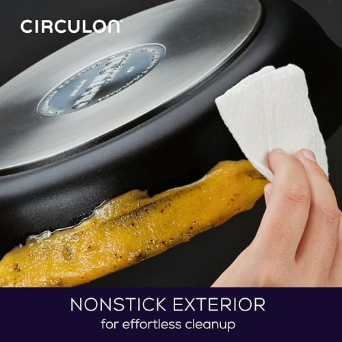 Circulon Symmetry Hard Anodized Nonstick Cookware, Cooking Pots, Induction Pots and Pans Set, 11-Piece, Black