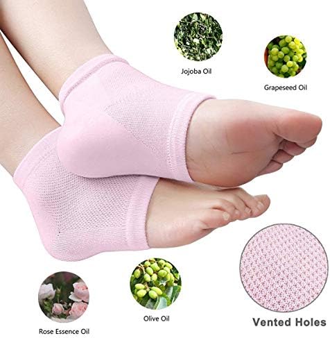 Codream Vented Moisturizing Socks Lotion Gel for Dry Cracked Heels 2 Pairs | Spa Gel Socks Humectant Moisturizer Heel Balm Foot Treatment Care Heel