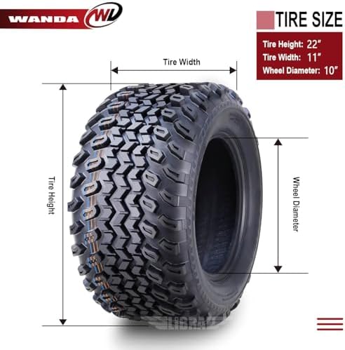 LIBRA Set of 4 UTV ATV Tires 22x11-10 22x11x10 4PR High Load -10142