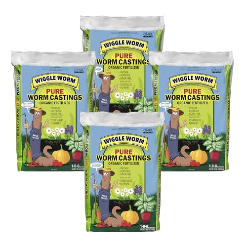 Wiggle Worm 100% Pure Organic Worm Casting Fertilizer, 30lb | Mineral-Dense Formula Improves Soil Fertility, Aeration & Healthy Root Growth for Houseplants & Vegetables