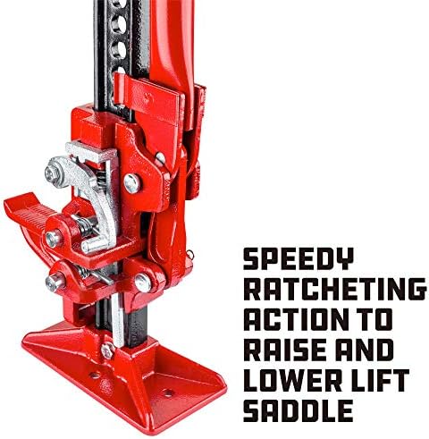Powerbuilt 6 Piece Car Jack and Garage Creeper Service Set, 2 Ton Vehicle Lift, Jackstands, Folding Creeper, Wheel Chocks, Car Repair Garage Equipment - 640816, Large, Red