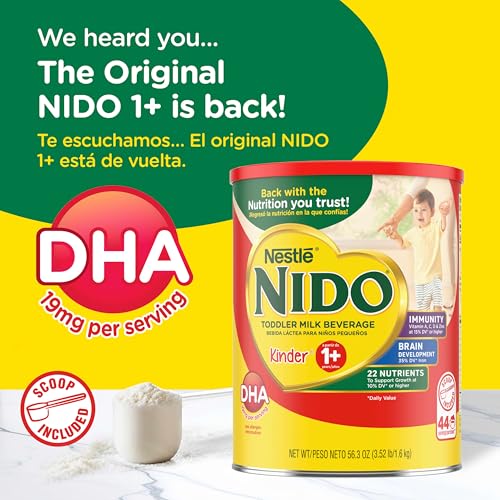 Nido NESTLE Kinder 1+ Powdered Milk Beverage 1.76 lb. Canister