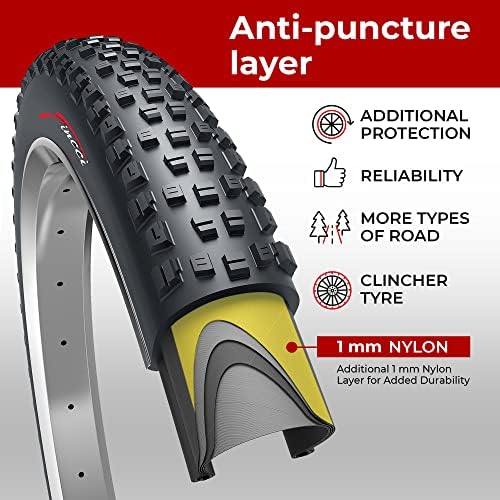 Pair 27.5 x 2.35 Mountain Bike Tires - Foldable 60-584 1mm Anti Puncture