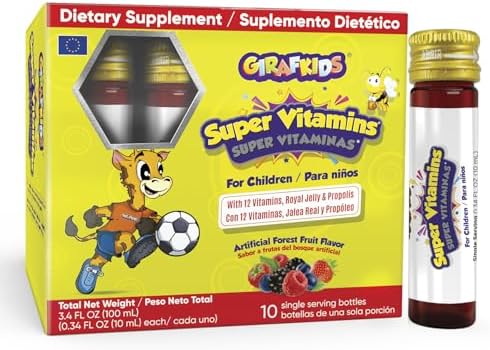 GirafKids Liquid Multivitamin for Kids with B Complex, 8 Fl Oz, Ages 4+