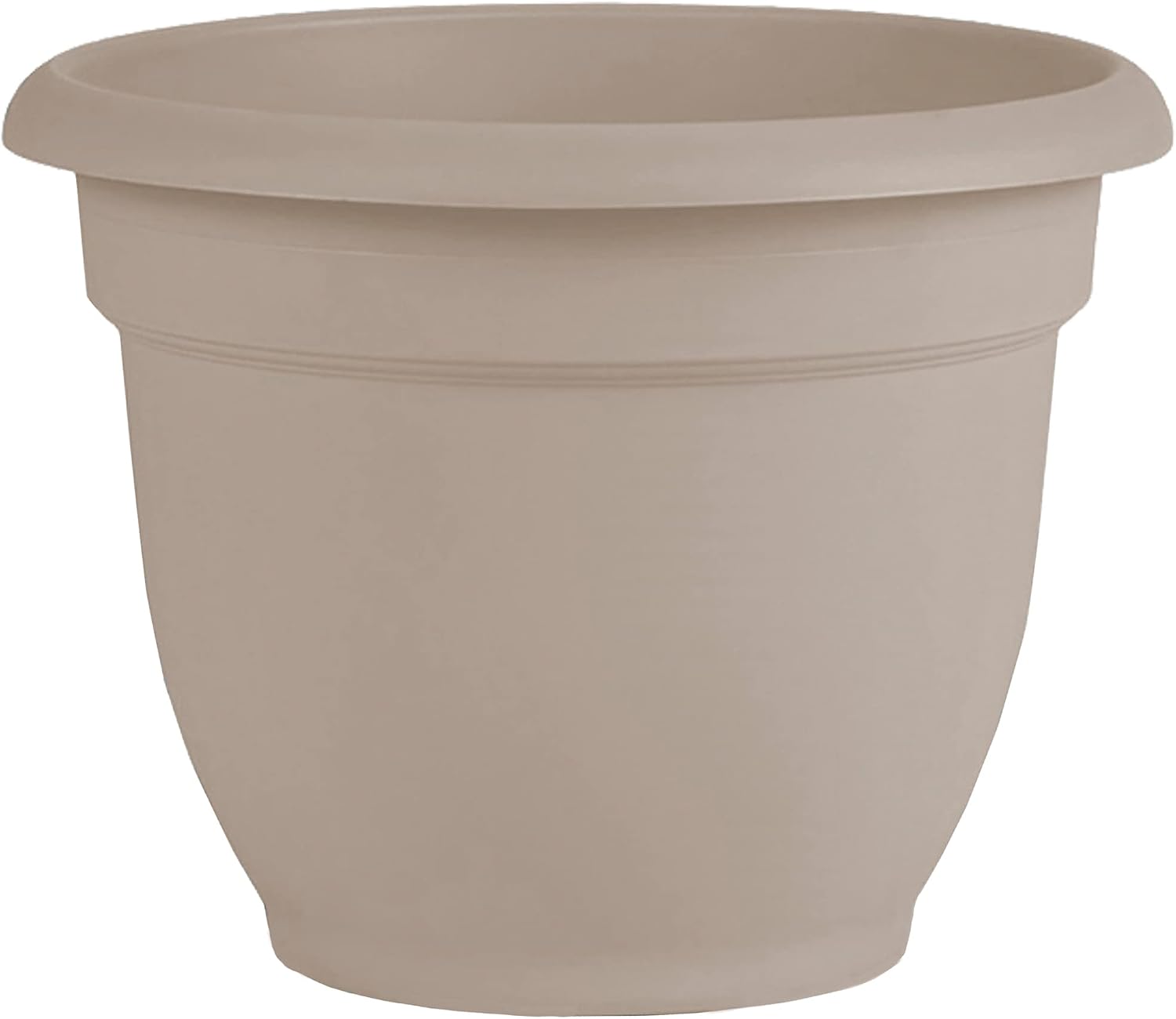 Bloem Ariana Pot Planter: 16" - Black - Durable Resin Pot, for Indoor and Outdoor Use, Gardening, Self Watering Disk Included, 6 Gallon Capacity