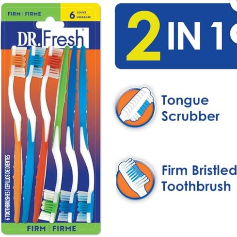 Dr. Fresh 6 Pack Firm Toothbrushes