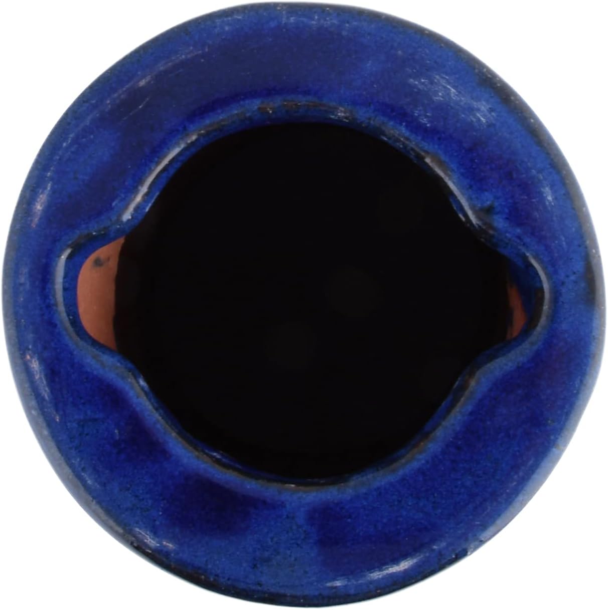Esschert Design Bird Bath on Pedestal W/Bird, Ceramic, Blue, 18"H