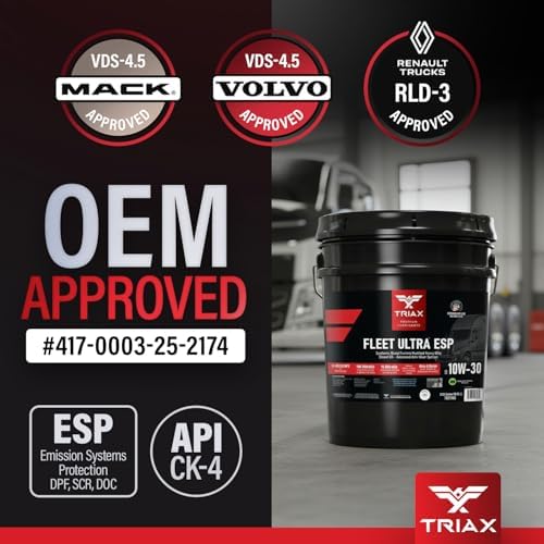 TRIAX Fleet Ultra ESP 10W-30 API CK-4 Licensed Synthetic Blend, Moly and Boron Performance Boosted, Heavy Duty Diesel Engine Oil
