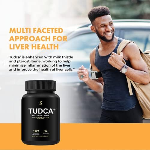 HUMANX TUDCA+ 1000mg Bile Salts Liver Support Supplement, Liver and Gallbladder Cleanse Supplement - Vegan
