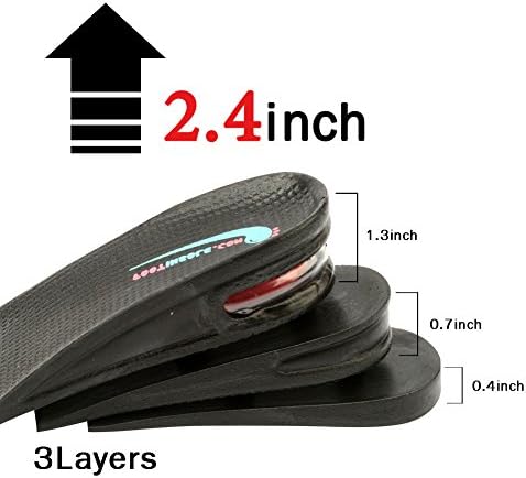 Air up Height Increase Shoe Heel Lift Inserts for Men and Women (3 Layers, 2.5" UP)