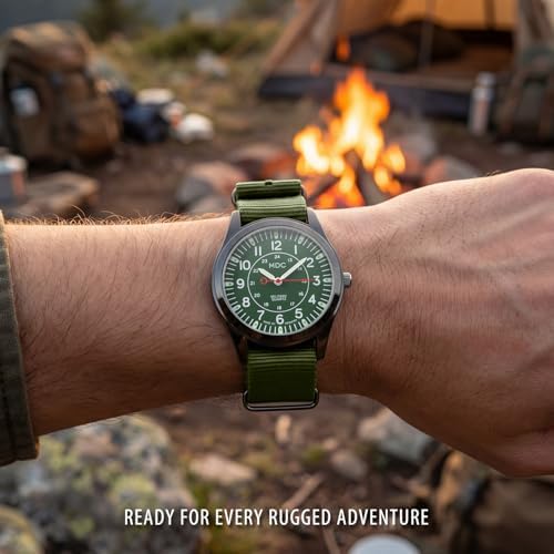 Infantry MDC Mens Military Field Watch, Japanese Quartz, Slip-Thru Nylon