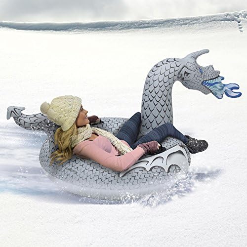 GoFloats Winter Snow Tubes - Choose from Unicorn, Disney's Frozen, Ice Dragon, Polar Bear, Penguin, Flamingo - Inflatable Sled for Kids and Adults