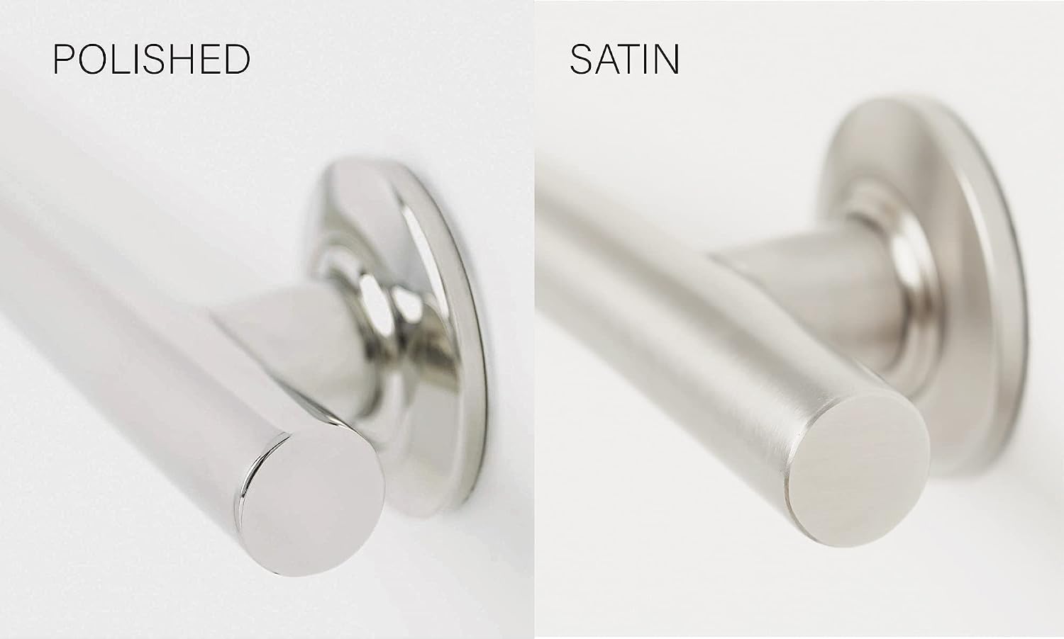 Seachrome 18-inch Coronado Designer Straight Bathroom Shower Grab Bar, Satin Stainless Steel, Brushed Nickel