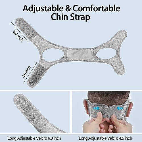 Vosaro Anti Snoring Chin Strap for Men & Women, Black