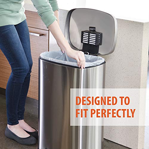 iTouchless 13 Gallon Touchless Sensor Garbage Can, Stainless Steel, Round Sensor Automatic Trash Can for Kitchen and Office