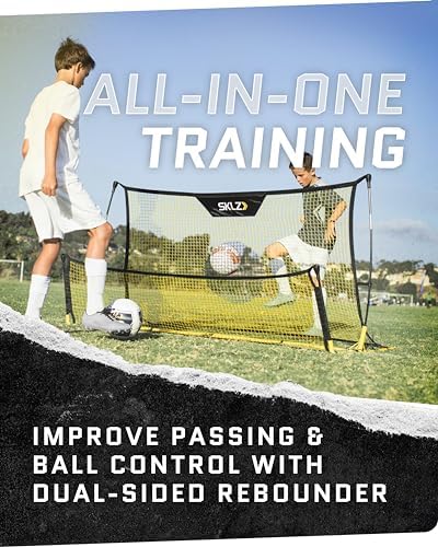 SKLZ Quickster Soccer Trainer - Dual-Sided Rebounder for Solo Passing, Receiving