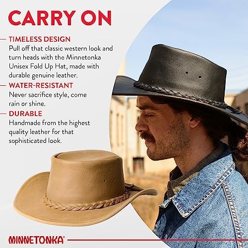 Minnetonka Unisex Fold Up Hat - Flat Reinforced Brim