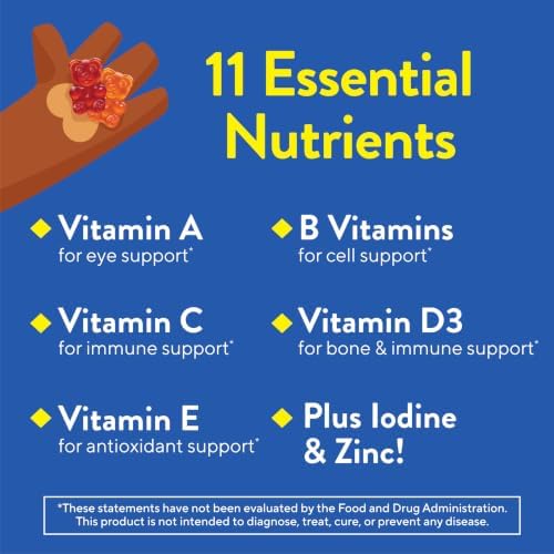 L'il Critters Kids Multivitamin Gummies | 70 Count | with Vitamins A, B, C, D