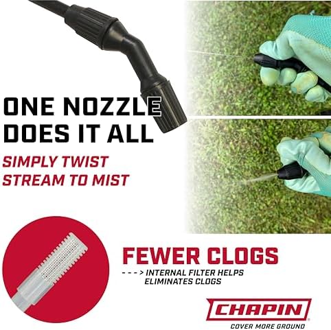 Chapin 2-Gallon Pump Sprayer, Anti-Clog for Consistent Spray