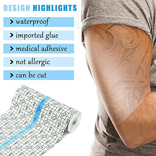 BBTO Transparent Waterproof Adhesive Dressing Bandage Tape, 6 x 197 Inch