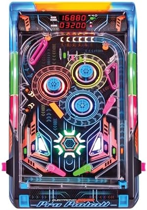 Merchant Ambassador Electronic Arcade Pro Pinball - Light & Sound Tabletop Game, Dual LED Scoreboard, 10 Professional-Grade Features