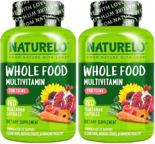 NATURELO Multivitamins for Teenage Girls/Boys, 120 Capsules