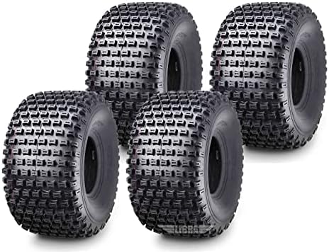 WANDA Set of 4 New ATV Tires 22X11-10 4PR P322 Dimple Knobby - 10030