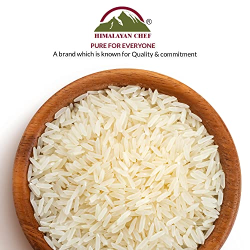 Himalayan Chef Basmati Rice,Extra Long Grain Rice Fluffy Quick Cooking Aromatic - 10 lbs.(Packaging May Vary)