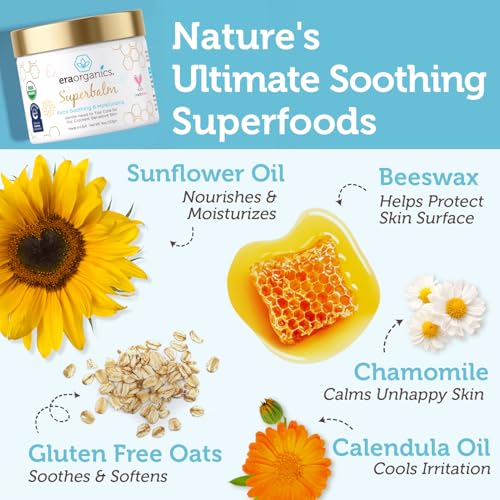 Superbalm USDA Organic Healing Ointment for Baby Eczema & Cradle Cap - 2oz | 100% Natural Soothing Superfood Cream for Toddler & Kids - Eczema, Cradle Cap, Baby Acne & Rashes - Non-Toxic, Fragrance-Free