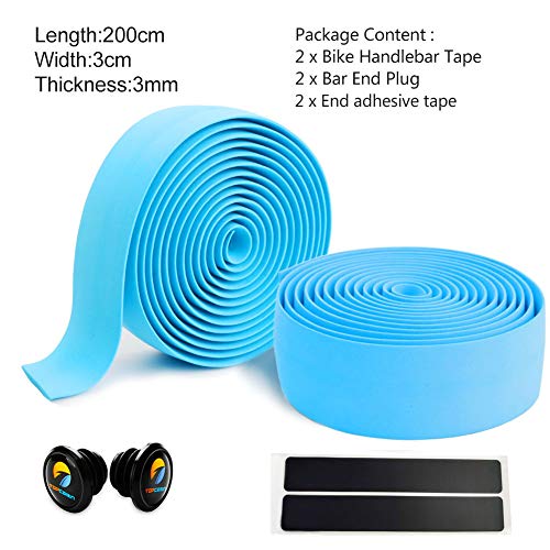 TOPCABIN® Camouflage Series Comfort Gel Road Bike Handlebar Tape Bike Bar Tape with Reflective Bar Plugs